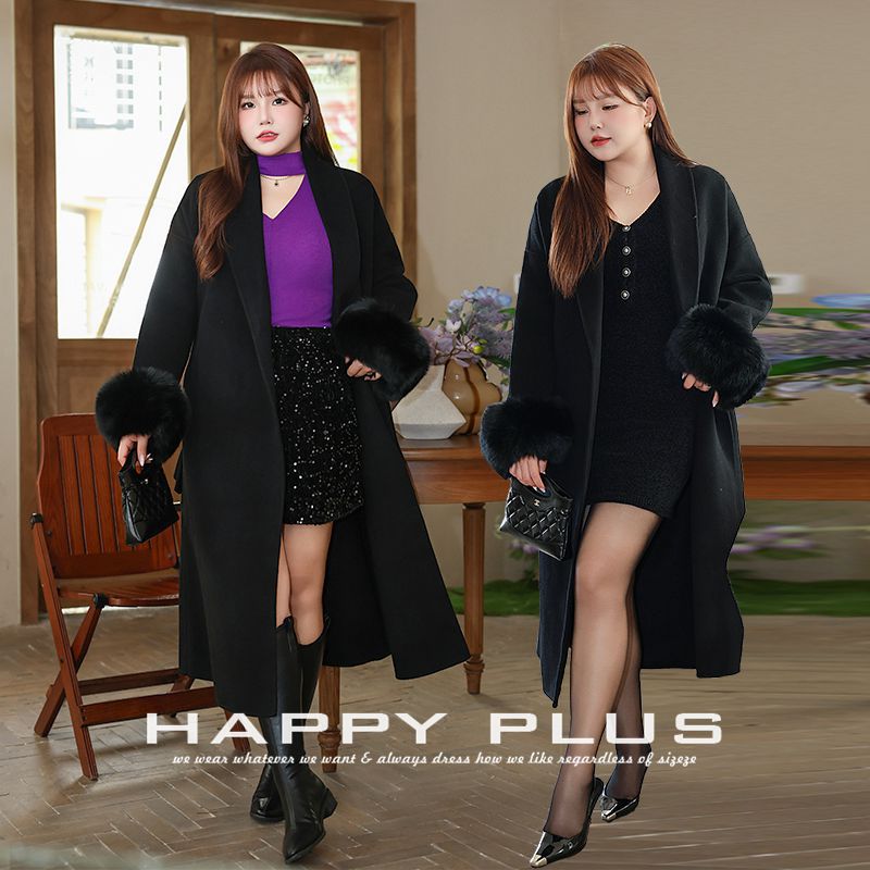 トレンチコートレディース アウター ライアップロングコート ウール 両面ウールコート 大きいサイズ 高級 高級ウールコート