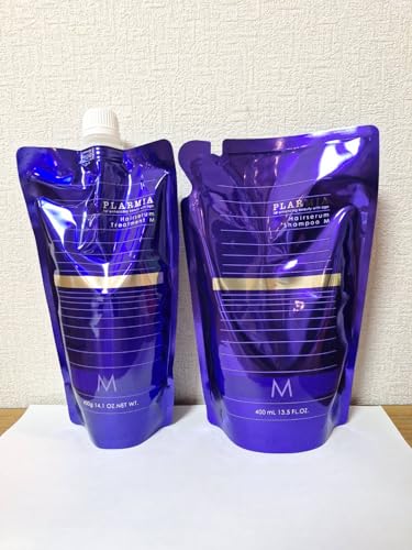 ミルボン MILBON プラーミア ヘアセラム シャンプーM＆トリートメントM 各400mL レフィルセット
