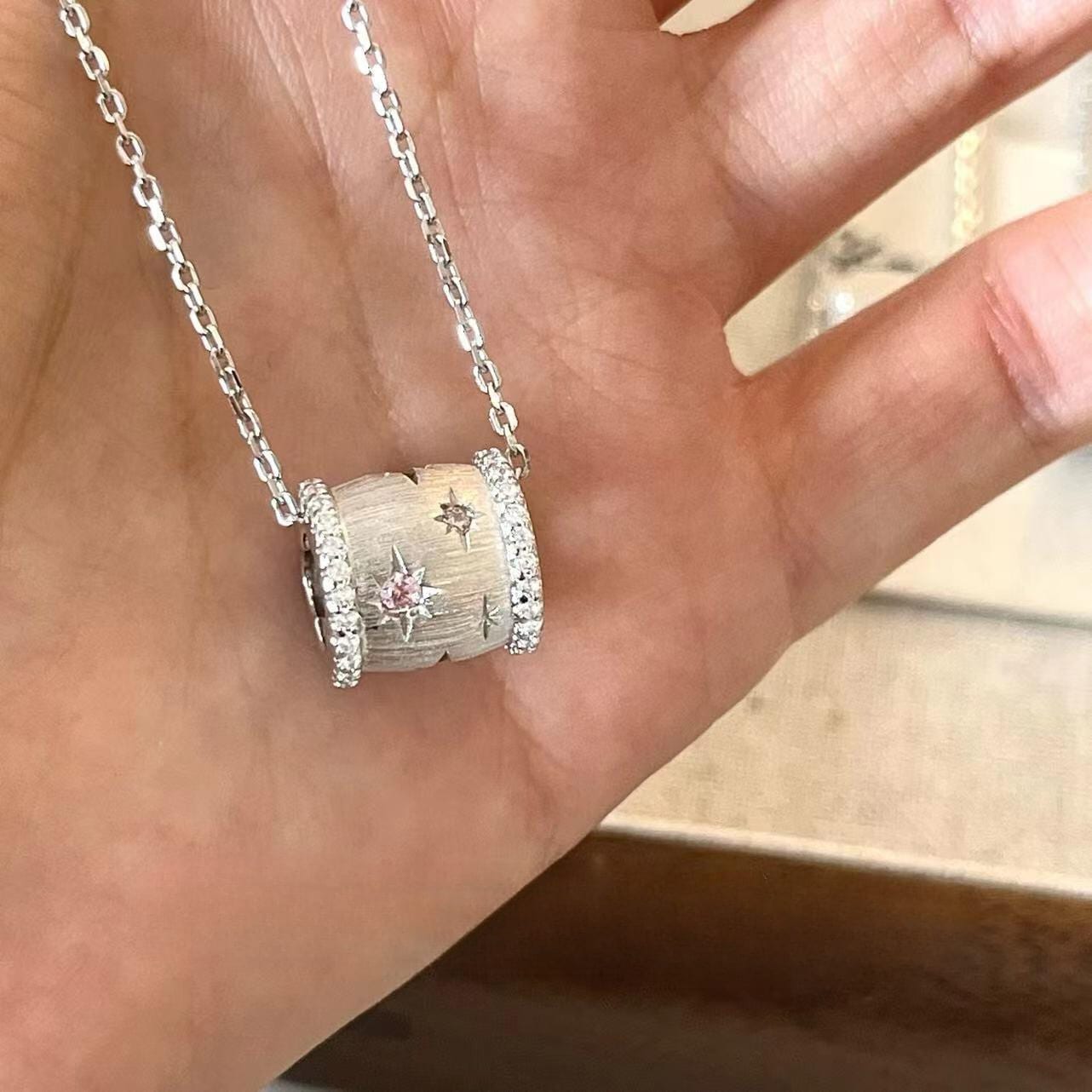 【速達!】S純銀衝突色の星糸引き六芒星小蛮腰ネックレスレディースロード通軽贅沢鎖骨チェーン