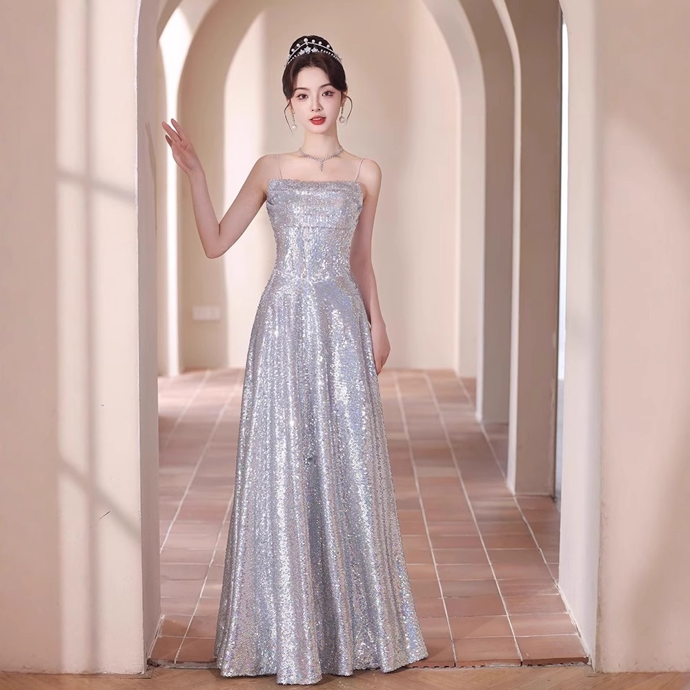 イブニングドレス パーティー エレガント 司会者 高級感 ラメ