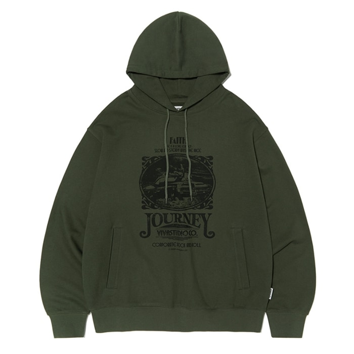 2023 F/W フェイスフードTシャツ カーキグリーン