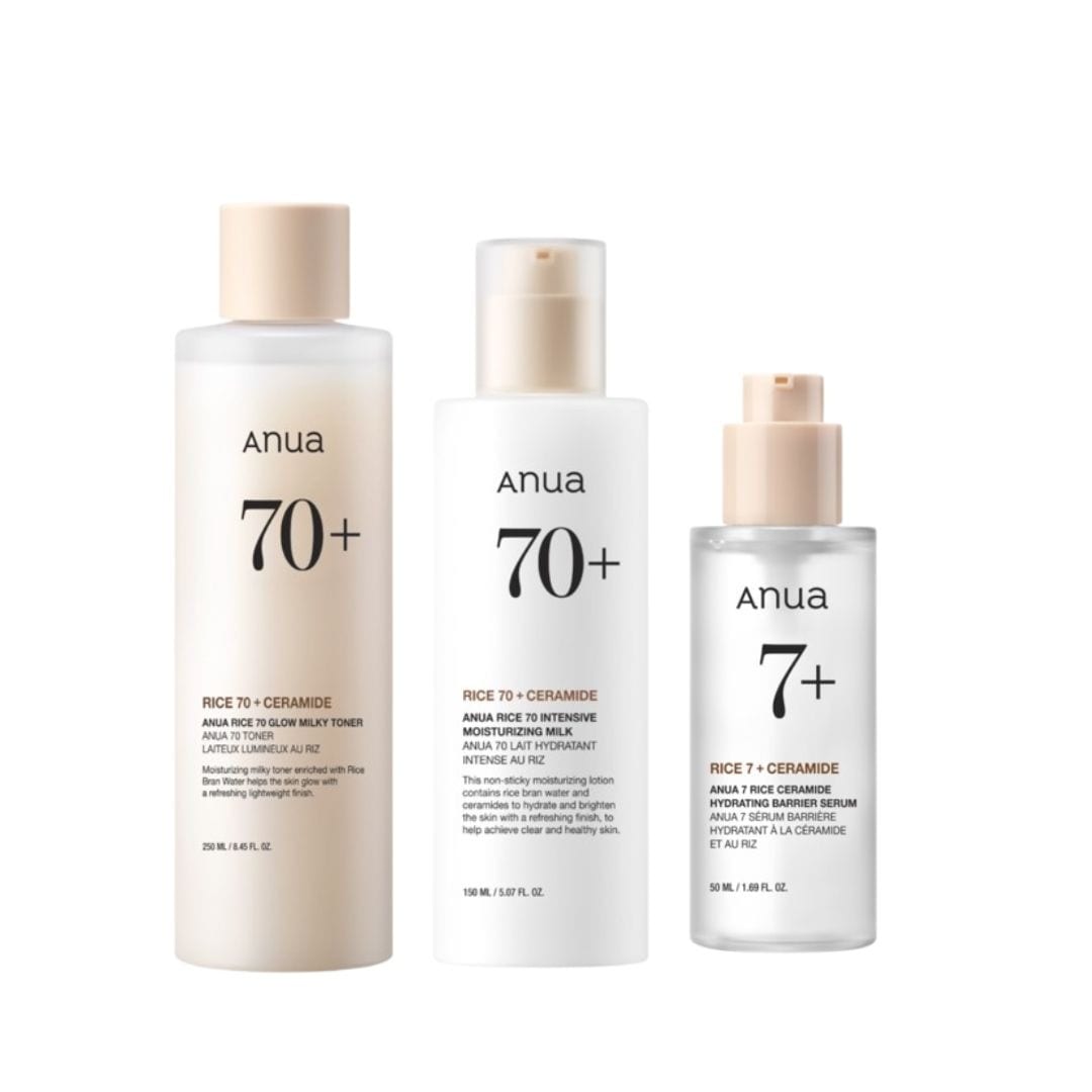 [ライス70 3点セット]ミルキートナー250ml+モイスチャライジングミルク150ml+セラム50ml