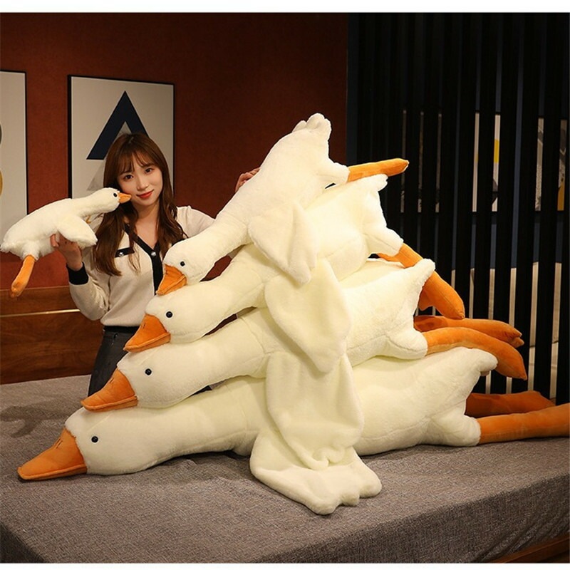 190cm 160cm ガチョウ プレゼント ぬいぐるみ 鵝鳥 抱き枕 クッション かわいい インテリア 子供 大人 おもちゃ おもしろ 可愛い かわいい 贈り物 妊娠中 癒やし 昼寝 クリスマス 誕
