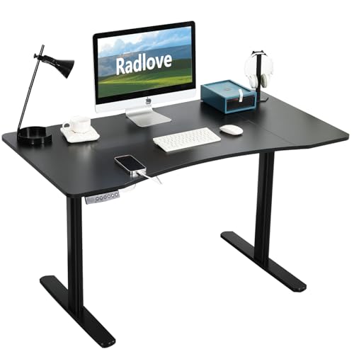 電動昇降式デスク 140CM幅 デュアルモーター 高さ調節可能 ブラック