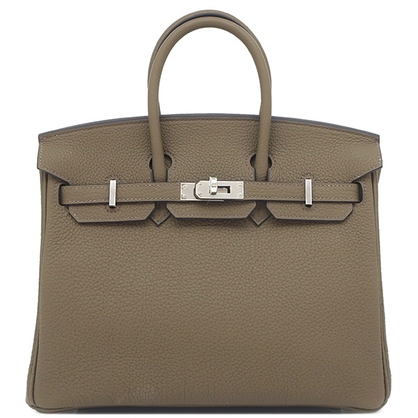 エルメス HERMES ハンドバッグ バーキン25 トゴ ツンドラ シルバー金具 新品 未使用 グレージュ 茶 B刻印（2023年製） 【箱】【中古】