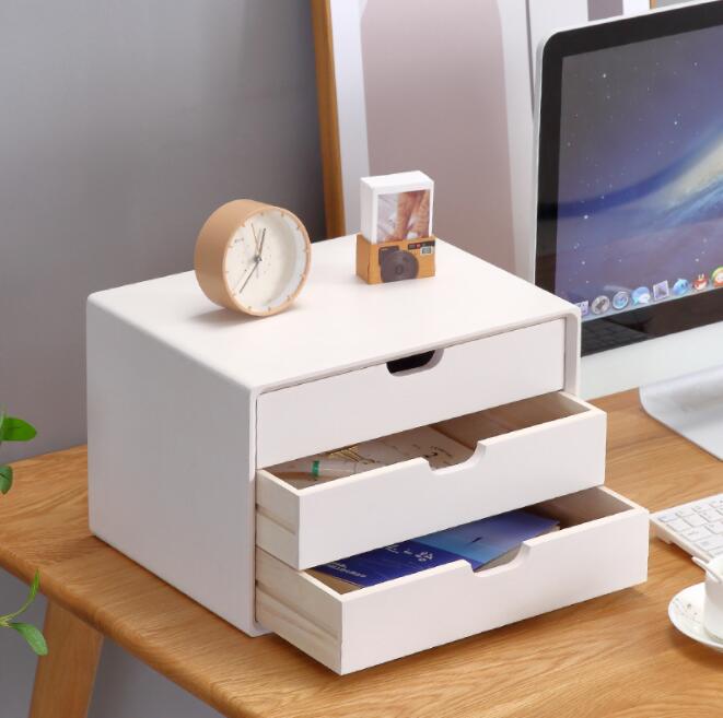 引き出し 卓上収納ケース 収納ボックス 木製　横 小物 4段 2段 3段 ホワイト 下着収納 ブラジャー 滑り止め 仕切り 大容量 文房具収納 書類ケース 化粧品 事務用品 文書 衣類収納 組み合