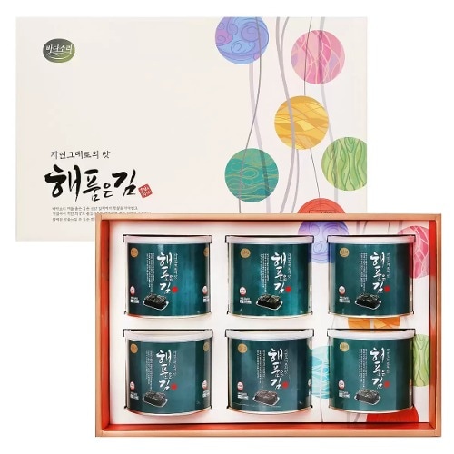 海の音の海鮮はキム6缶ギフトセット名節プレゼント雪秋夕プレゼント簡単なおいしいおかず