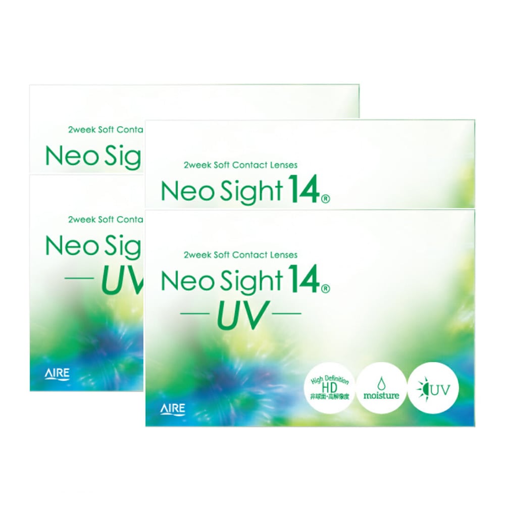 ネオサイト14 2week 6枚 (4箱) 高含水 UVカット 潤い成分配合