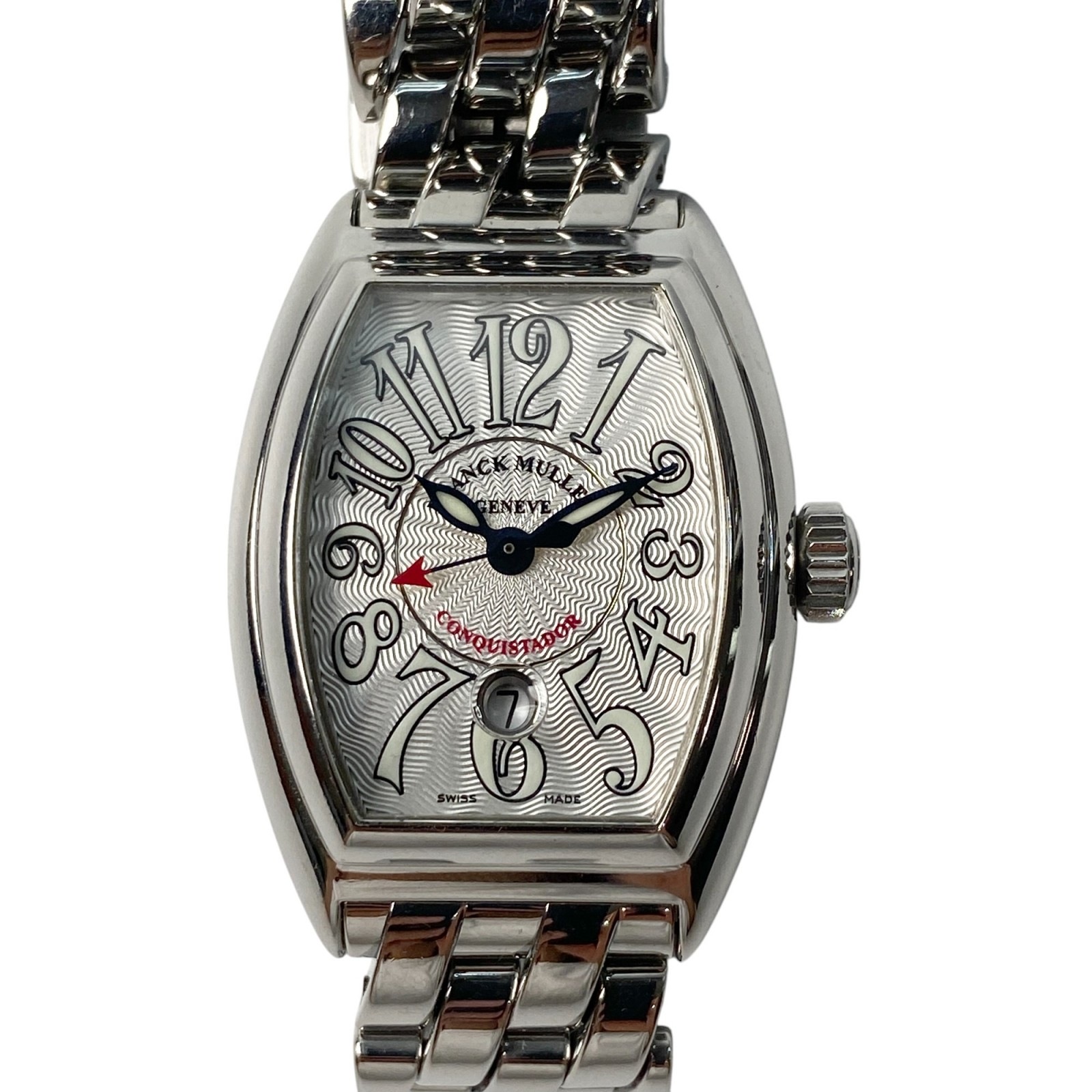 フランクミュラー FRANCK MULLER レディース コンキスタドール シルバー文字盤 SS 8005L SC オートマ　自動巻き