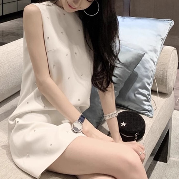 ストリートニッチドレス ワンピース 高級 ニッチ ショート丈 ノースリーブ かわいい 大人可愛い きれいめ シンプル カジュアル 大人 上品 おしゃれ お洒落 かっこいい 大人女子 こなれ感 ラブリー