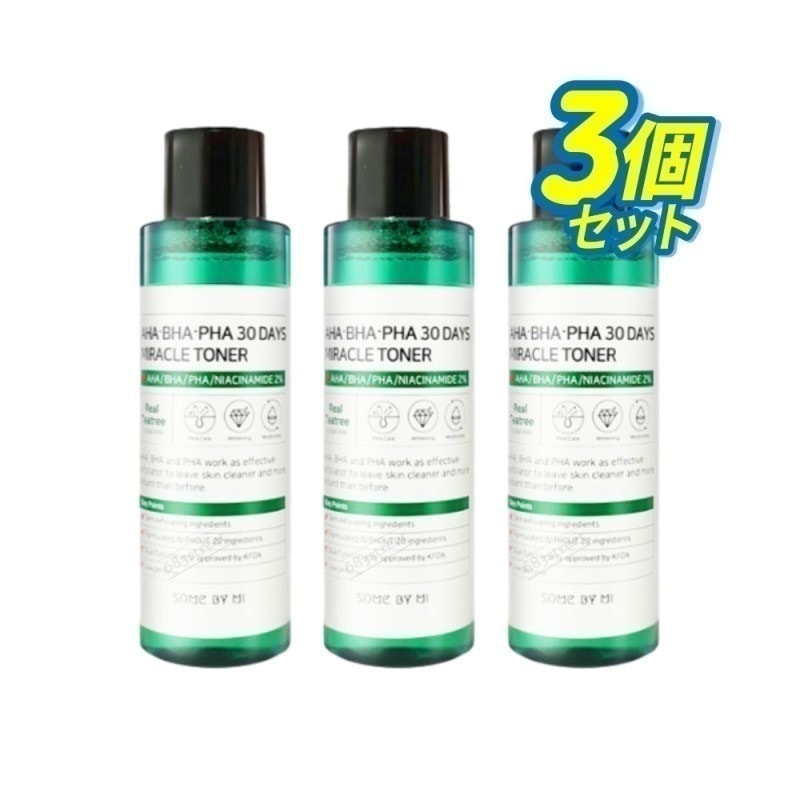 AHA BHA PHA 30デイズミラクルトナー, 150ml, 3個