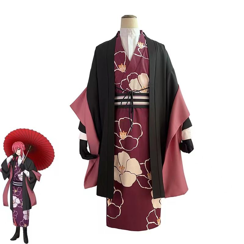 ブループリズン コススーツ 大正ロマン 千切り ヒョウ馬 和風 和装 着物 コスプレスーツ