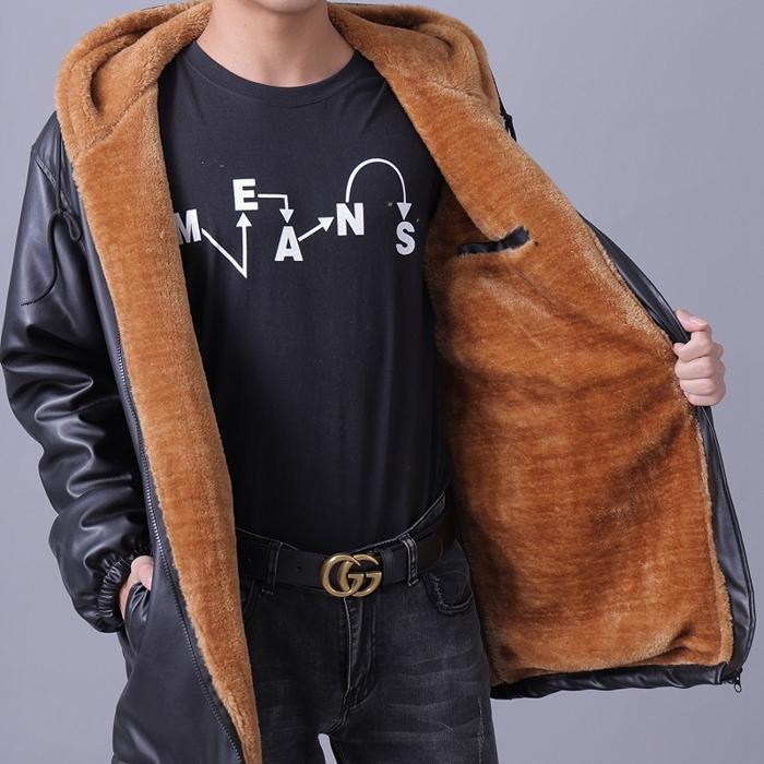 コート レザー ジャケット メンズ フード付き 裏ボア 皮ジャン 防寒 暖かい 秋冬 革ジャン カジュアル おしゃれ 4,510円