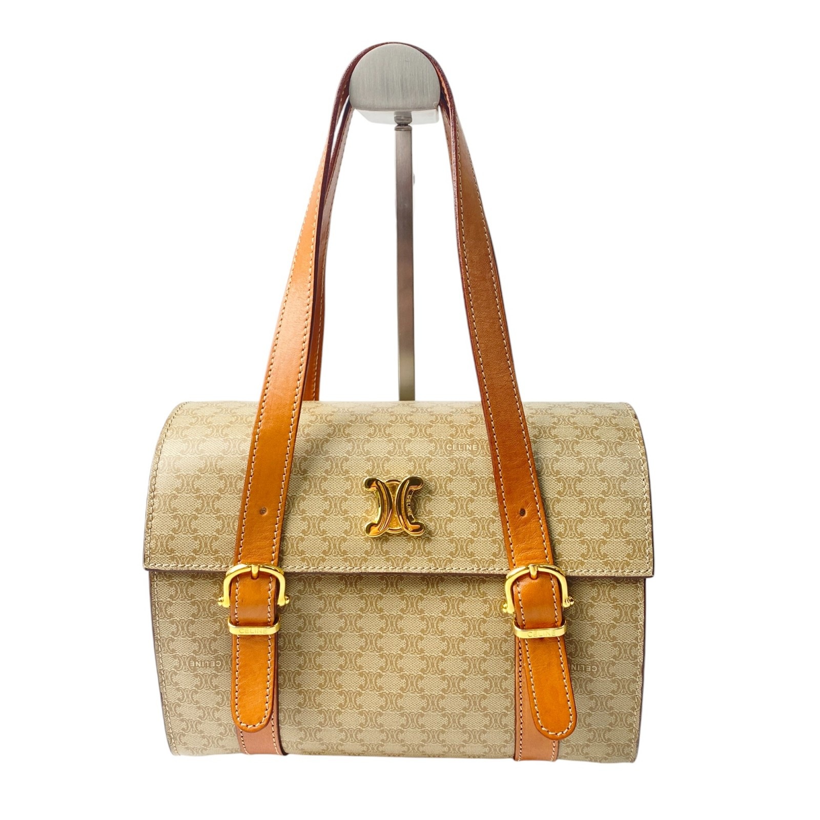 美品 セリーヌ CELINE レディース トリオンフ マカダム ハンドバッグ MC96