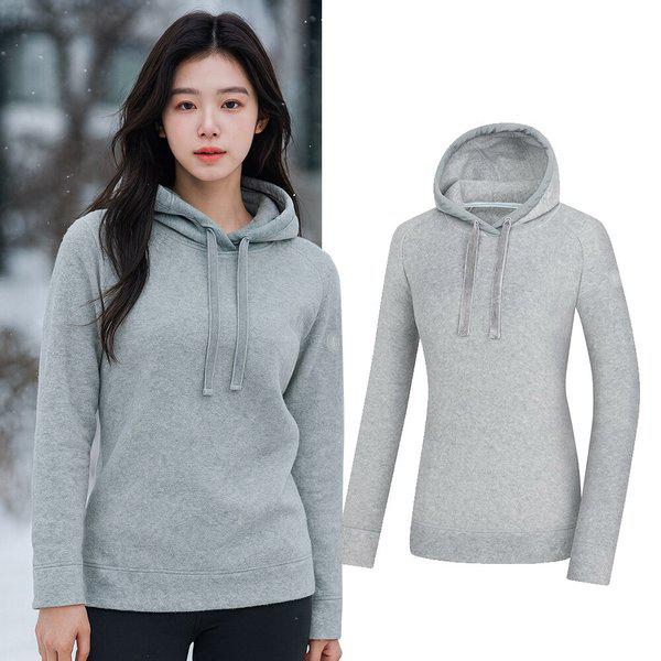 女性保温通気性登山長袖フード付きTシャツ KSC455TT4W