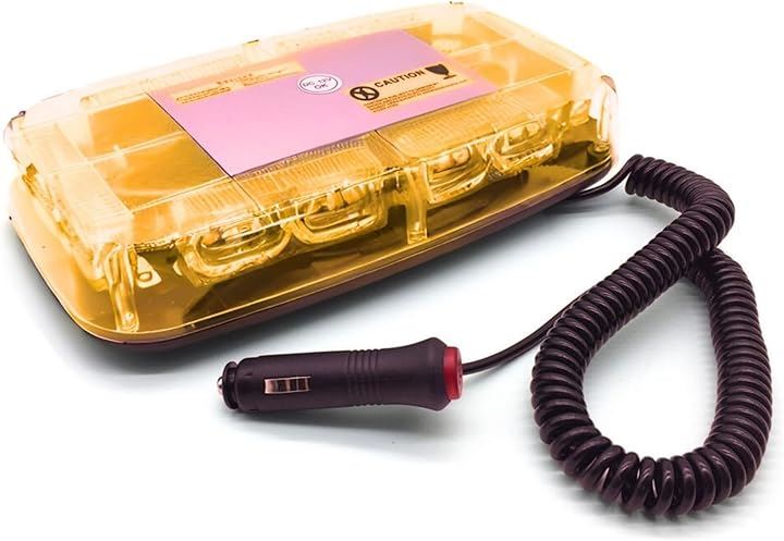 回転灯 led 車 大型 12v 24v シガーソケット 電源 マグネット 付き パトランプ(イエロー) 4,714円
