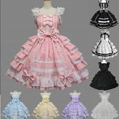 新作登場 可愛 クリスマスハロウ 新入荷 天使の愛ピンクシフォンプリンセススカート宮廷式ゴシックド