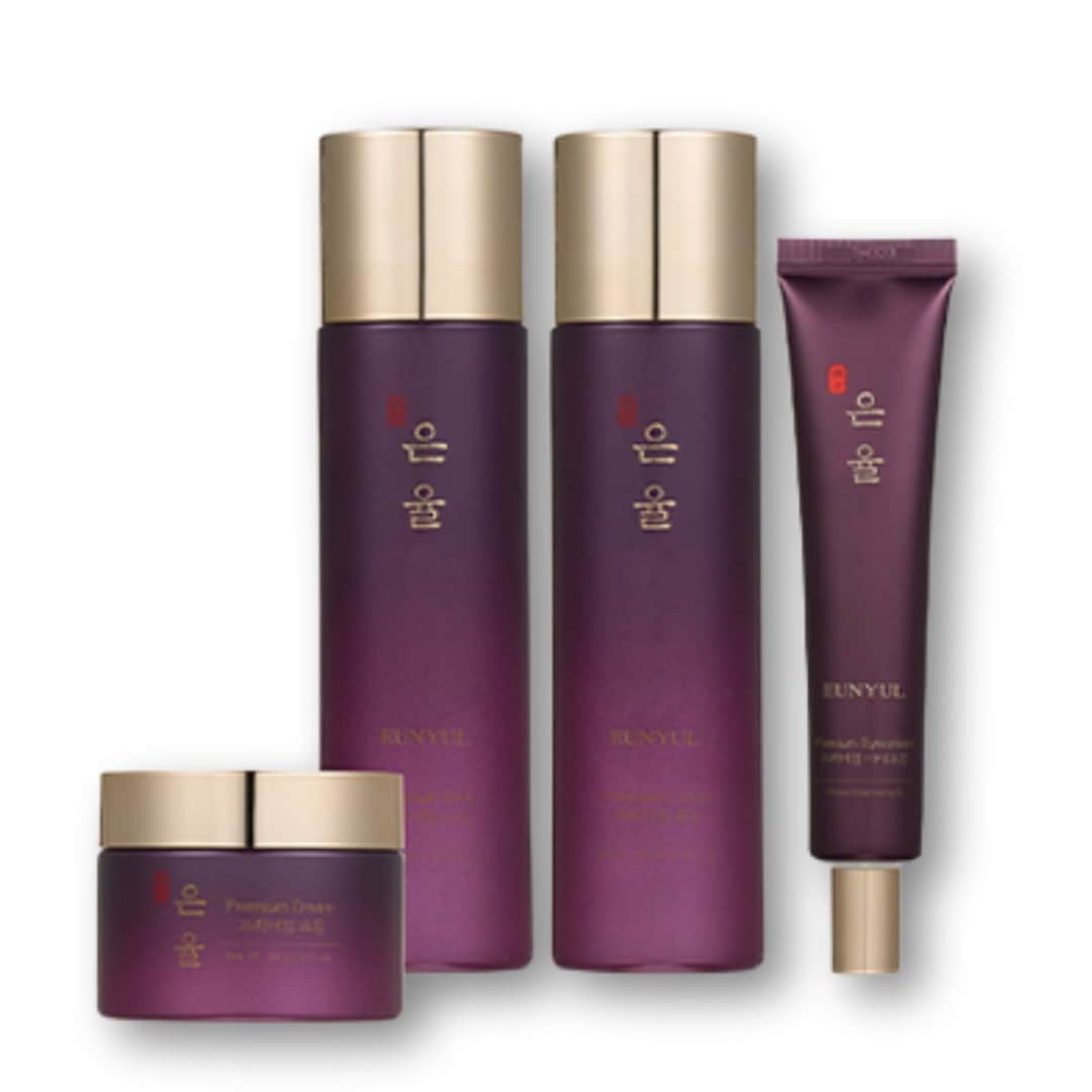 韓方 化粧品 基礎セット プレミアム スキン200ml ローション200ml アイクリーム40g クリーム60g 保湿 栄養 ハリ 弱酸性 発酵エキス ギフトセット 紙袋付き