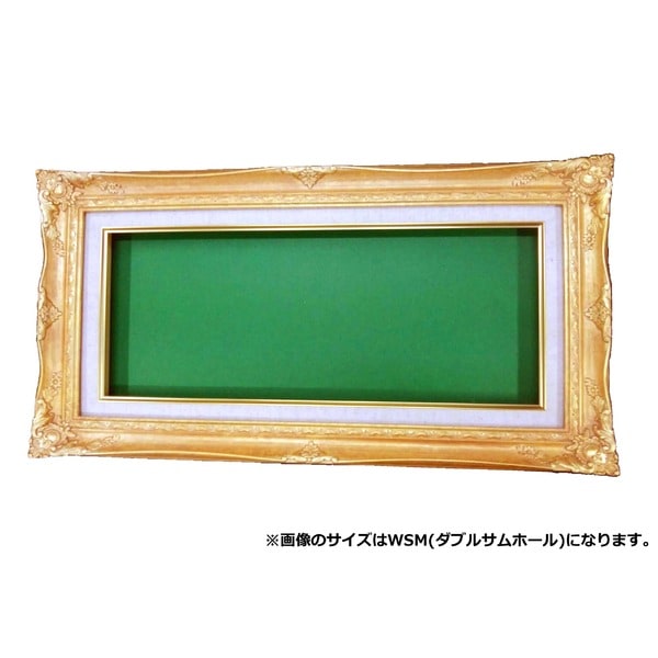 ( ルイ式 油額 ) ワイド油絵額SM（454×158mm）ゴールド 高級油絵額 キャンバス額 豪華油絵額 模様油絵額 油絵額 絵画額 額縁
