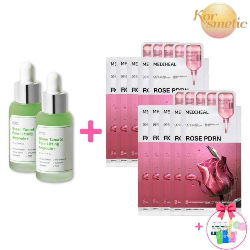 [毛穴集中ケアセット] グリーントマト フォアリフティング アンプル 30ml*2 + ロゼフィディアルエン 毛穴 肌のキメ マスクパック 10ea / 毛穴ケア アンプル 毛穴&肌のキメ パック 5,121円