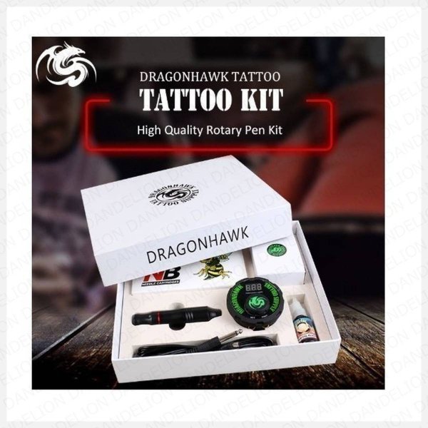 タトゥー プロフェッショナル タトゥーキットセット ロータリータトゥーマシンペン 電源 インクセット 針 アクセサリー