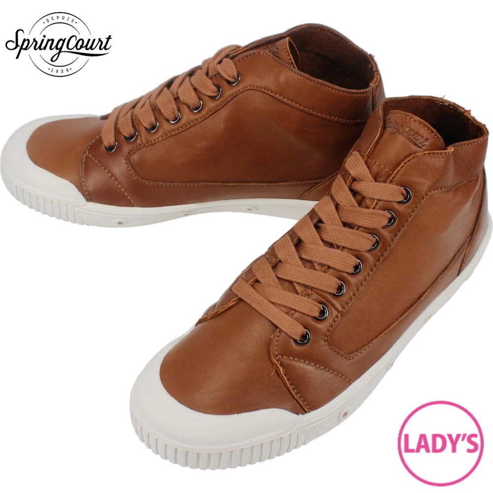 正規品 【残りわずか】スプリングコート SPRING COURT スニーカー エムツー ラムスキン 18FW ブラウン M2S-5L8F 5,544円