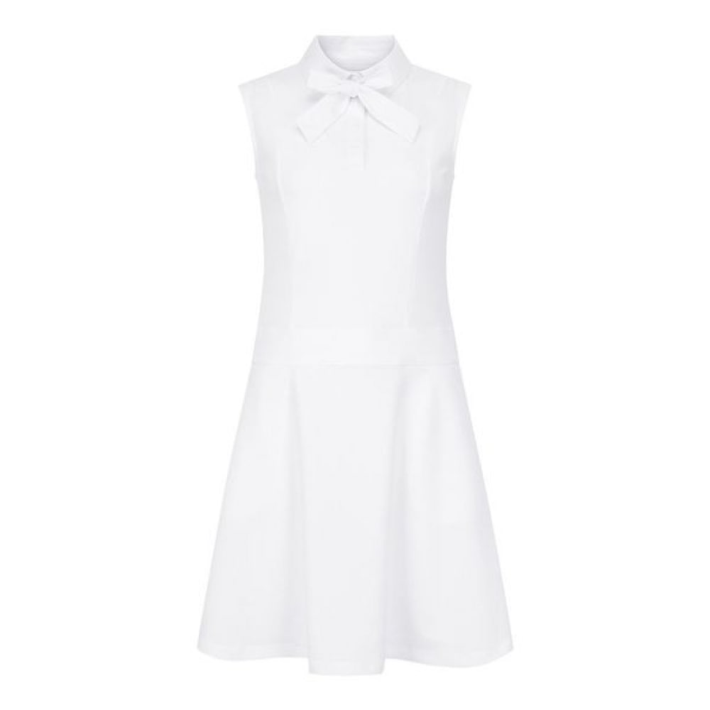 [セントアンドリュース] レディーステクスチャードノースリーブカラードレス