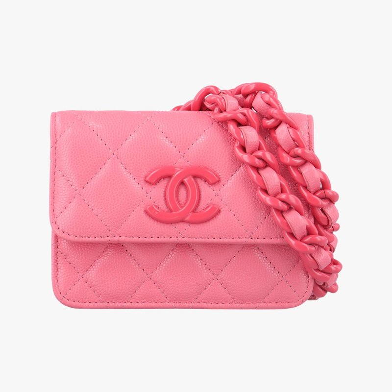 マトラッセ ミニ トレンディCC ピンク キャビアスキン AP1955 30945720中古