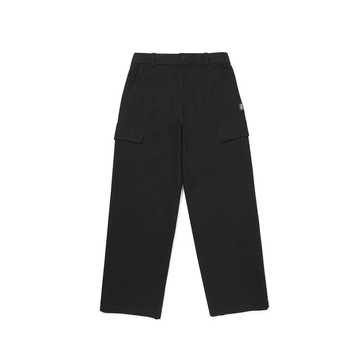 [公式] ウォームコットン セミオーバーストレート イージーパンツ BLACK