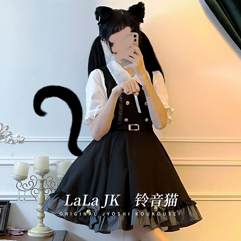 白トップス黒バックスカート2点セット コスプレ コスプレ セクシー ワンピース 韓国 ワンピース ドレス ロングワンピースワンピース ドレス ワンピース 秋冬 パーティードレス ロングワンピース ニッ