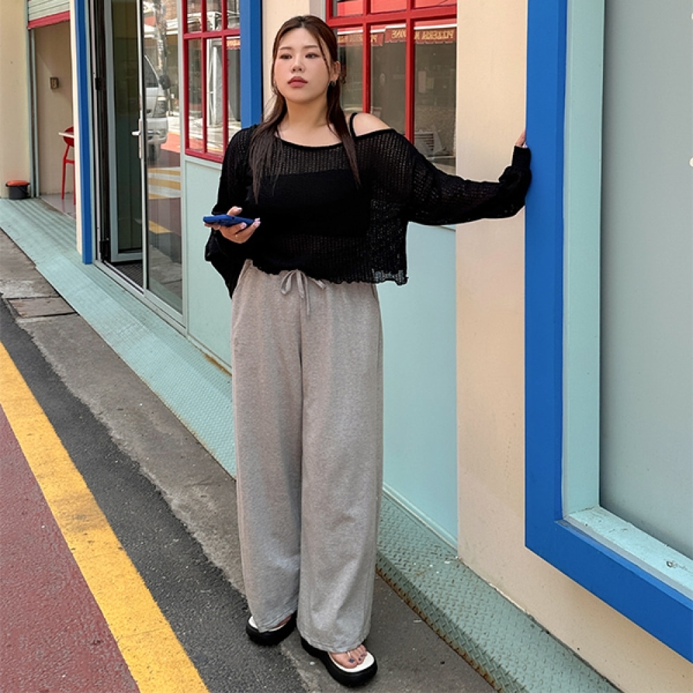 (JSTYLEのイーブレット) イーブレットデオニングズリワイドバンディングパンツ Jスタイル