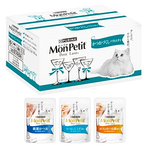 モンプチ プチリュクス パウチ かつおづくしバラエティ 36袋入キャットフード ケース買い