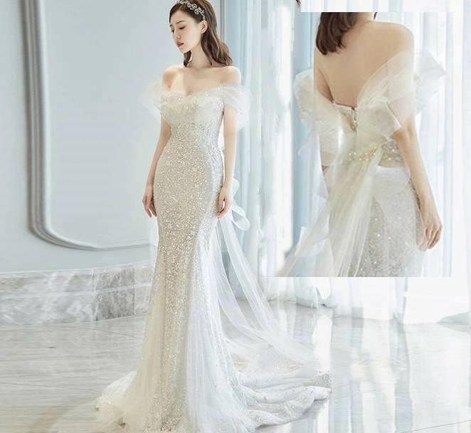 XS-3XL レディース ウェディングドレス カラードレス 結婚式　花嫁 披露宴　刺繍 二次会 パーティードレス 演奏会 お嫁さん 発表会 誕生日会 少女 白