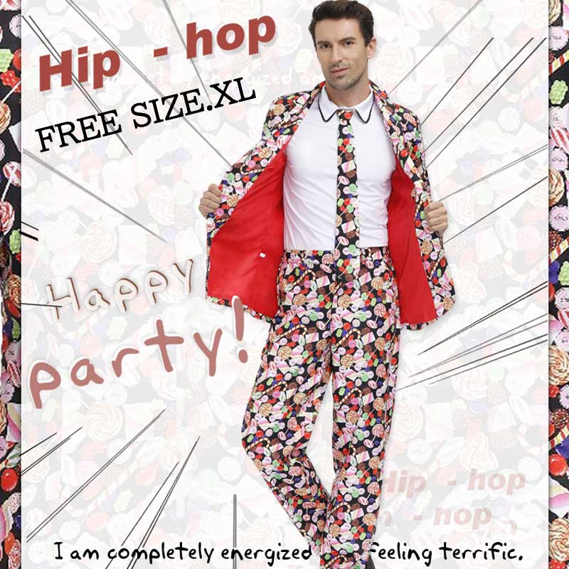 【急速出荷】ハロウィン衣装 男性 仮装 クリスマス ハロウィン コスプレ MEN S SUITS カラフル 大人 メンズ 男性 仮装 変装 衣装 仮装 宴会 イベント ダンス 7,230円