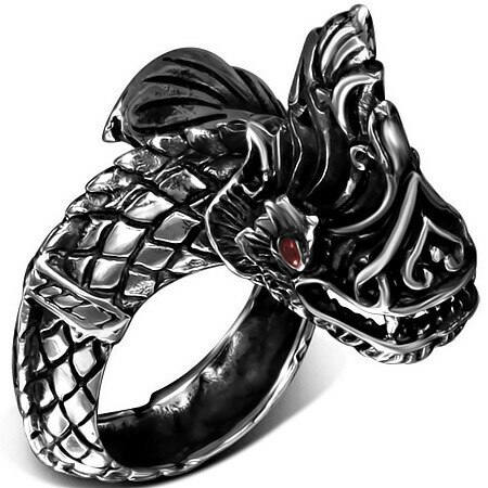 アシッドドラゴンステンレスリング（RMT313）指輪 30号 竜 龍 立体 飛び出す 3D 中指 親指 サージカルステンレス316L 男性 女性 プレゼント アクセサリー r0673xxxxxxxx