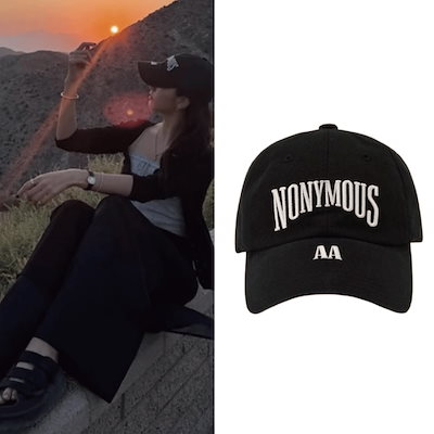 NONYMOUS AA ARCH CAP BLACK BLACKPINK ジス Qoo10] NONYMOUSAA BLACKPINK ジス着用 NONYM : バッグ・雑貨