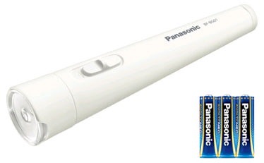 他サイト： パナソニック BF-BG01N 乾電池エボルタNEO付き LED懐中電灯 BFBG01NWの商品画像