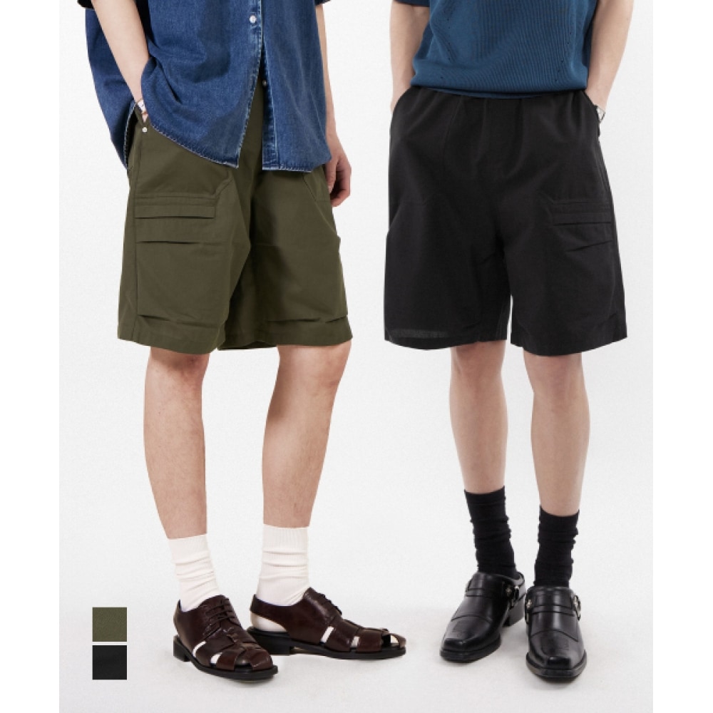 KIIMUIR ワンタックコットンリップストップカーペンターショーツ_2 COLOR