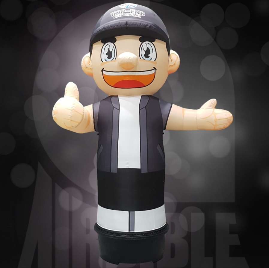 方向案内男性 [検定] エアー看板 目立つ看板 立体看板 広報看板 店舗看板 宣伝効果 大型看板