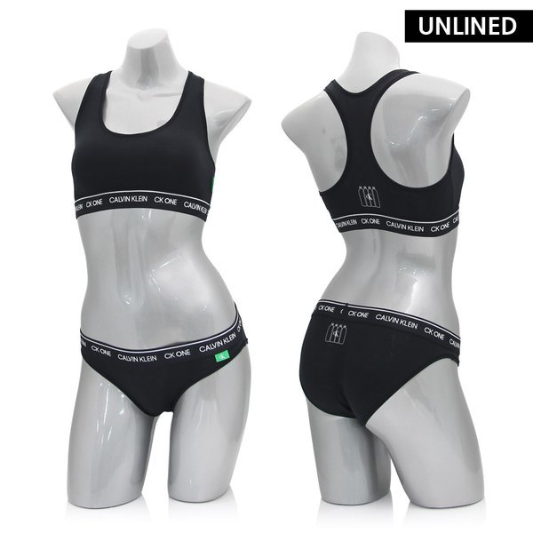CK女性ブラレットブラ+ショーツセットQF5939+QF5940BLACK