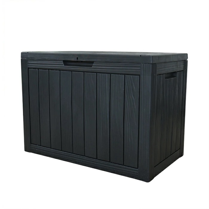 屋外収納ボックス 170L 防水 木目調 収納ベンチ 鍵穴付き 大容量 ベランダ 庭 物置 ストレージボックス ガーデンストッカー 置き配対応 小型収納庫 ゴミ箱 ベランダ収納 戸外収納庫 耐侯性