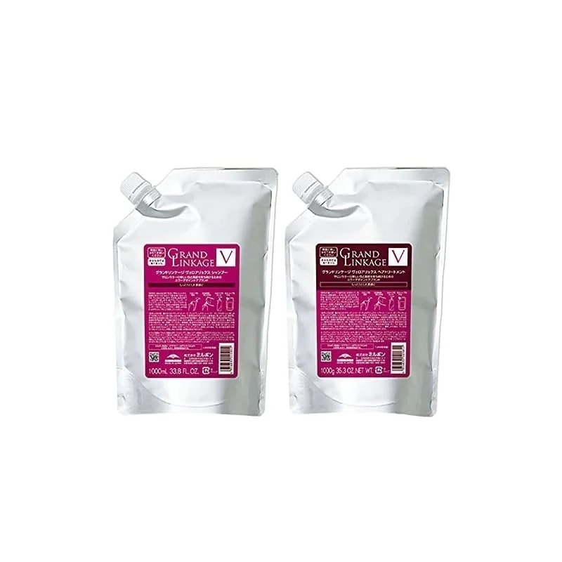 【即納】【セット】 ミルボン MILBON グランドリンケージ ヴェロアリュクス 1000サイズセット (シャンプー 1000mL + トリートメント 1000g) しっとり(硬毛/クセ毛向け) シャ