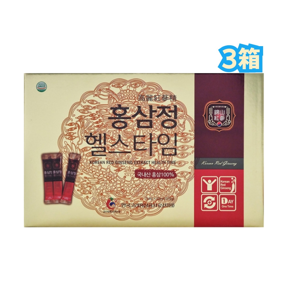 高麗人参紅参精ヘルスタイル15ml×30包 3箱/紅参濃縮液30%/プレゼント