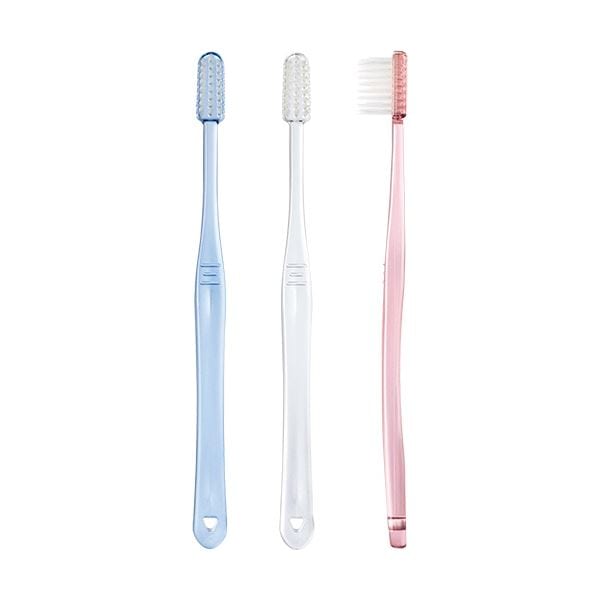 （まとめ）アイテック 業務用片テーパーハブラシ3色（ピンククリアブルー）各色20本 1セット（120本：60本2箱） 3セット