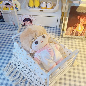 韓国ファッション 20cm15cmぬいぐるみ用品 ベッド イドル衣装かわいい道具 日常服人形 アイドル衣装 可愛い セット