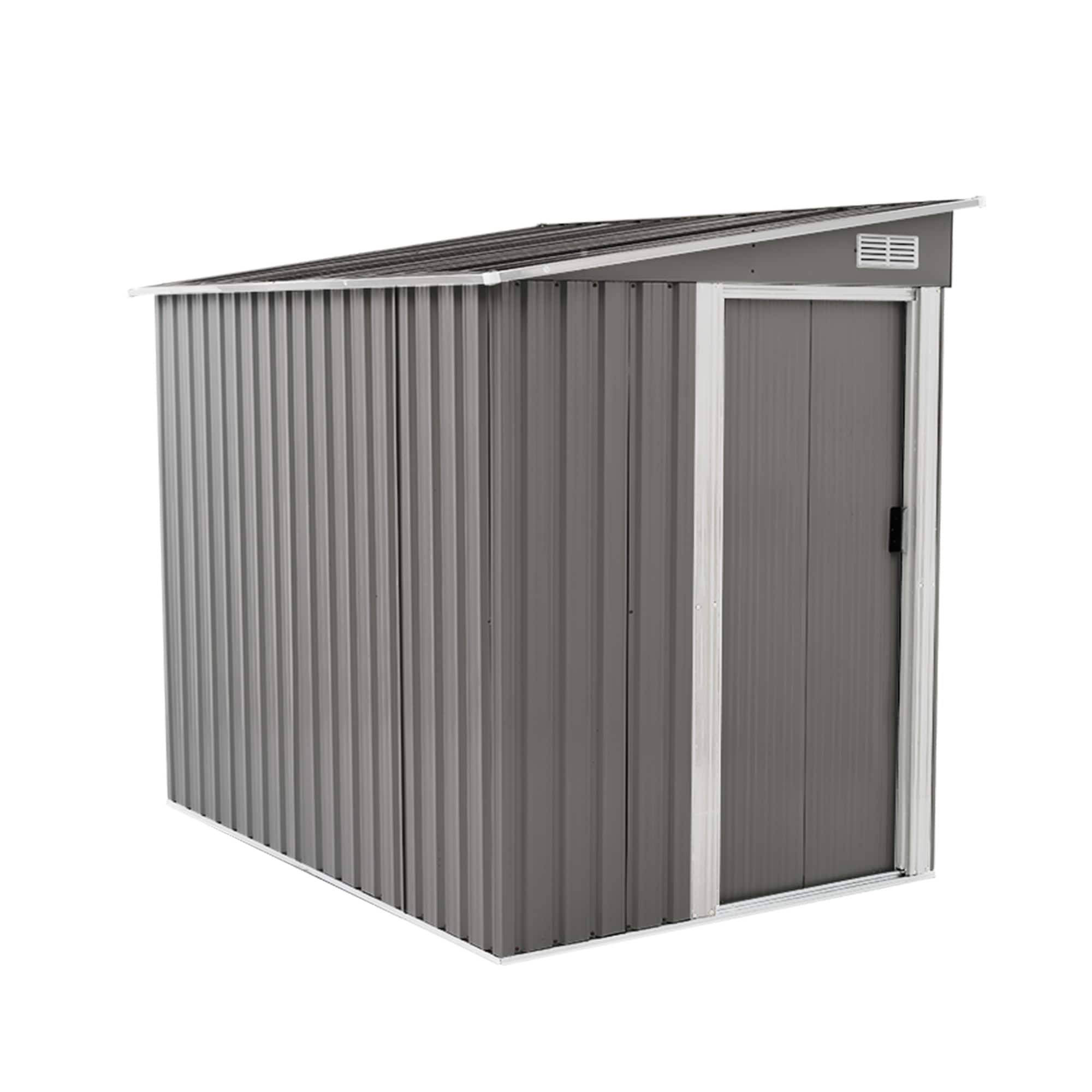 【国内発送】181【可動棚なし】物置 屋外 スチール 倉庫 戸外収納庫 幅153*奥行き206*高181 物置き おしゃれ 大型 収納庫 屋外物置 防さび ベランダ 防水 ドア 引戸 スチール物置 屋