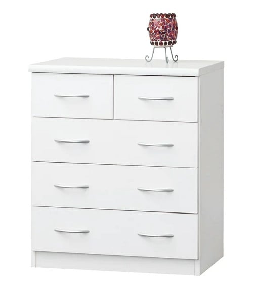 上品 エレガント 白家具 ４段 チェスト タンス 収納 衣類収納 ホワイト 白 引き出し ストッパー付 おしゃれ 姫系 かわいい おしゃれ