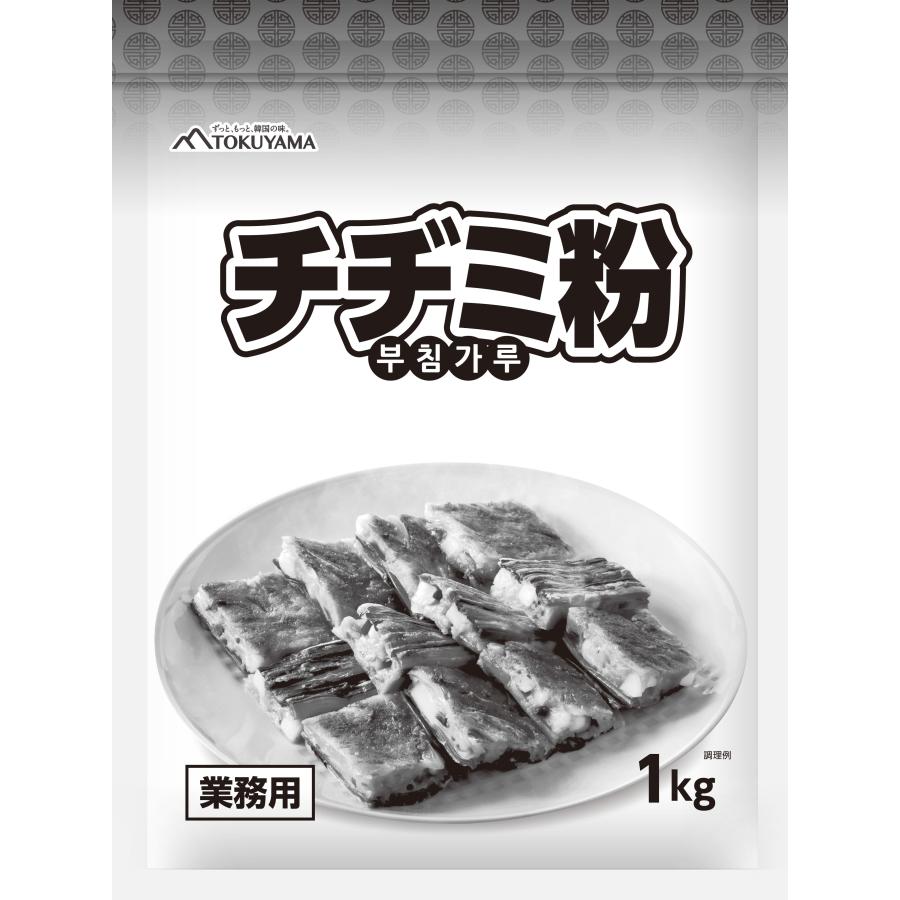 【徳山】 チヂミ粉1kg x 1BOX (10個) 韓国食品3667-1