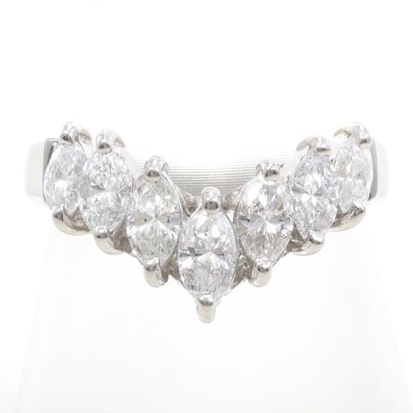 PT900 プラチナ リング 指輪 13号 ダイヤ 1.04 カード鑑別書 ジュエリー 中古