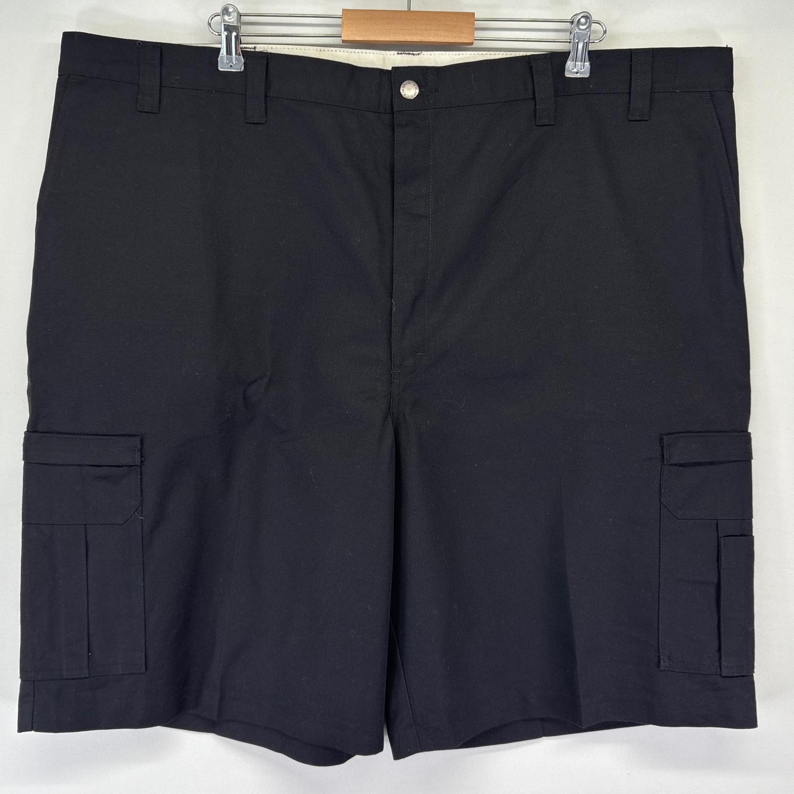 古着 美品 ショートパンツ デッドストック タグ付き ワーク カーゴ 大きいサイズ ハーフ 48 ブラック メンズ
